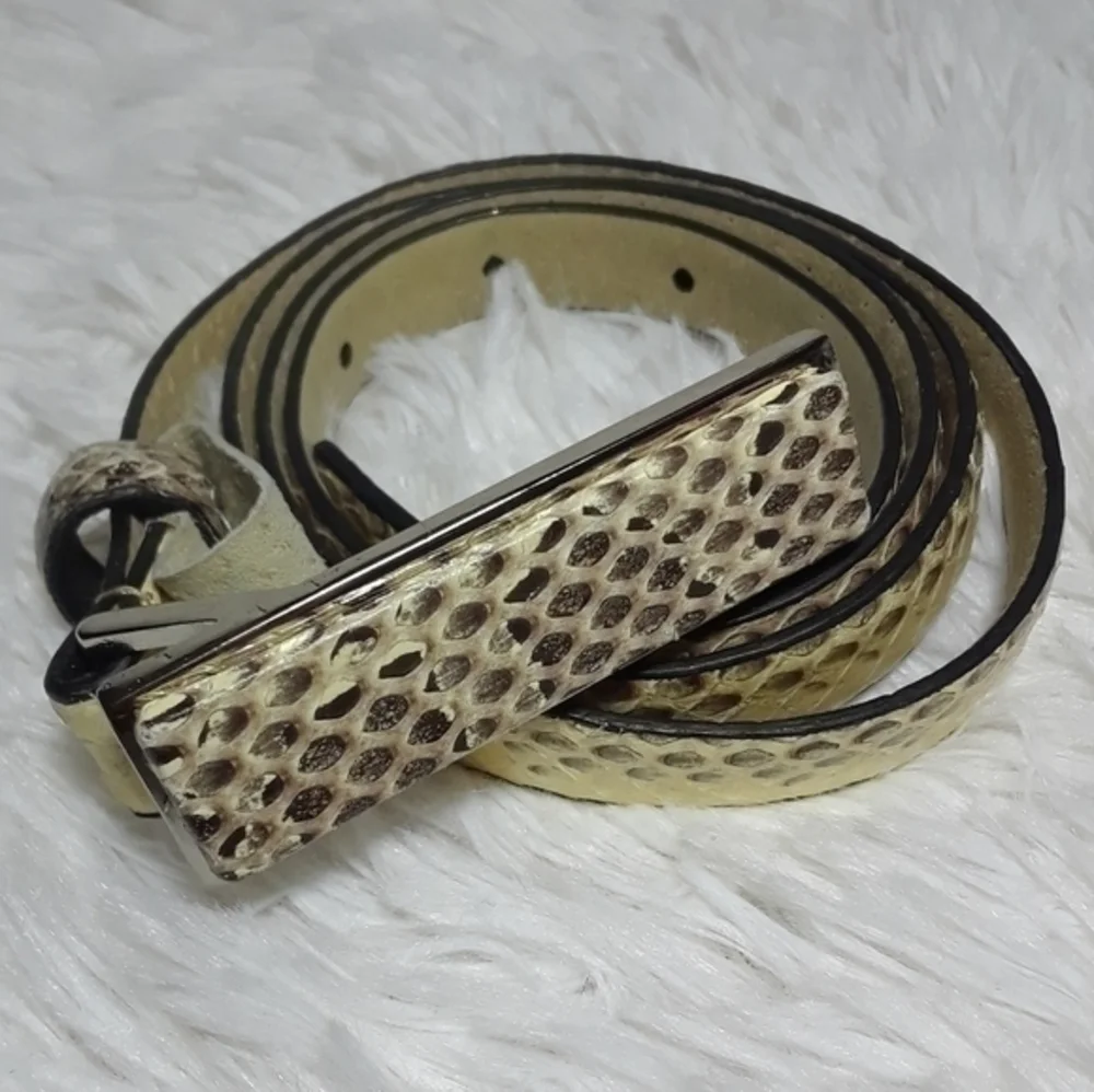 Calvin Klein Scales Leather Rectangular Belt